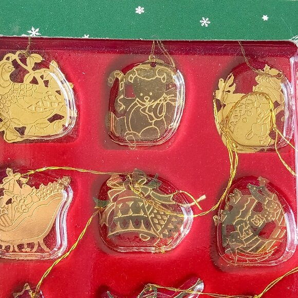 Vintage Kurt Adler Miniature Gold Christmas Ornaments, Holiday Collectibles - Picture 11 of 13